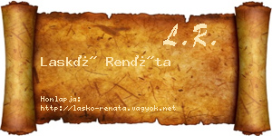 Laskó Renáta névjegykártya